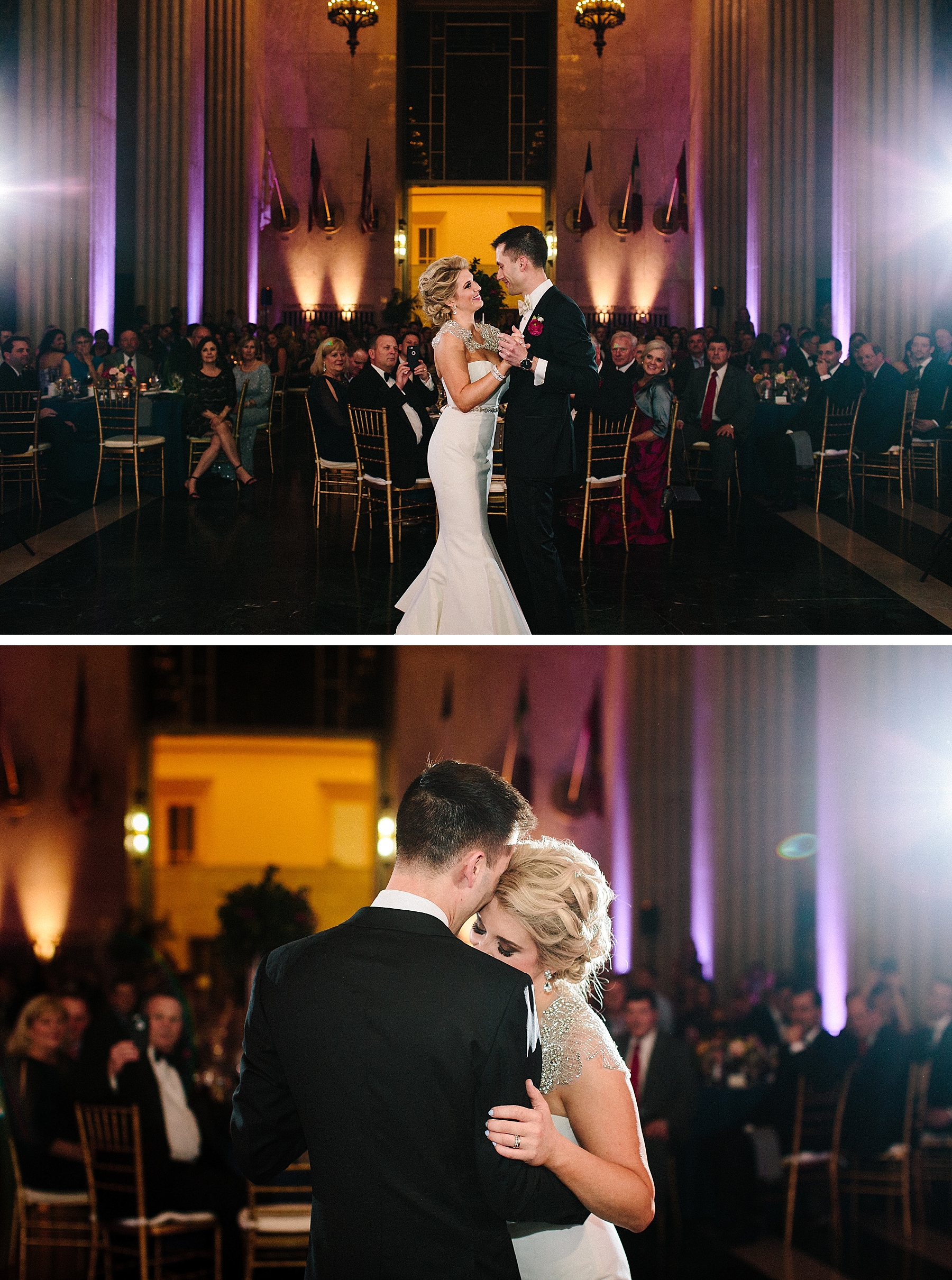 Bride and Groom first dance at Texas Hall of State wedding in Dallas
