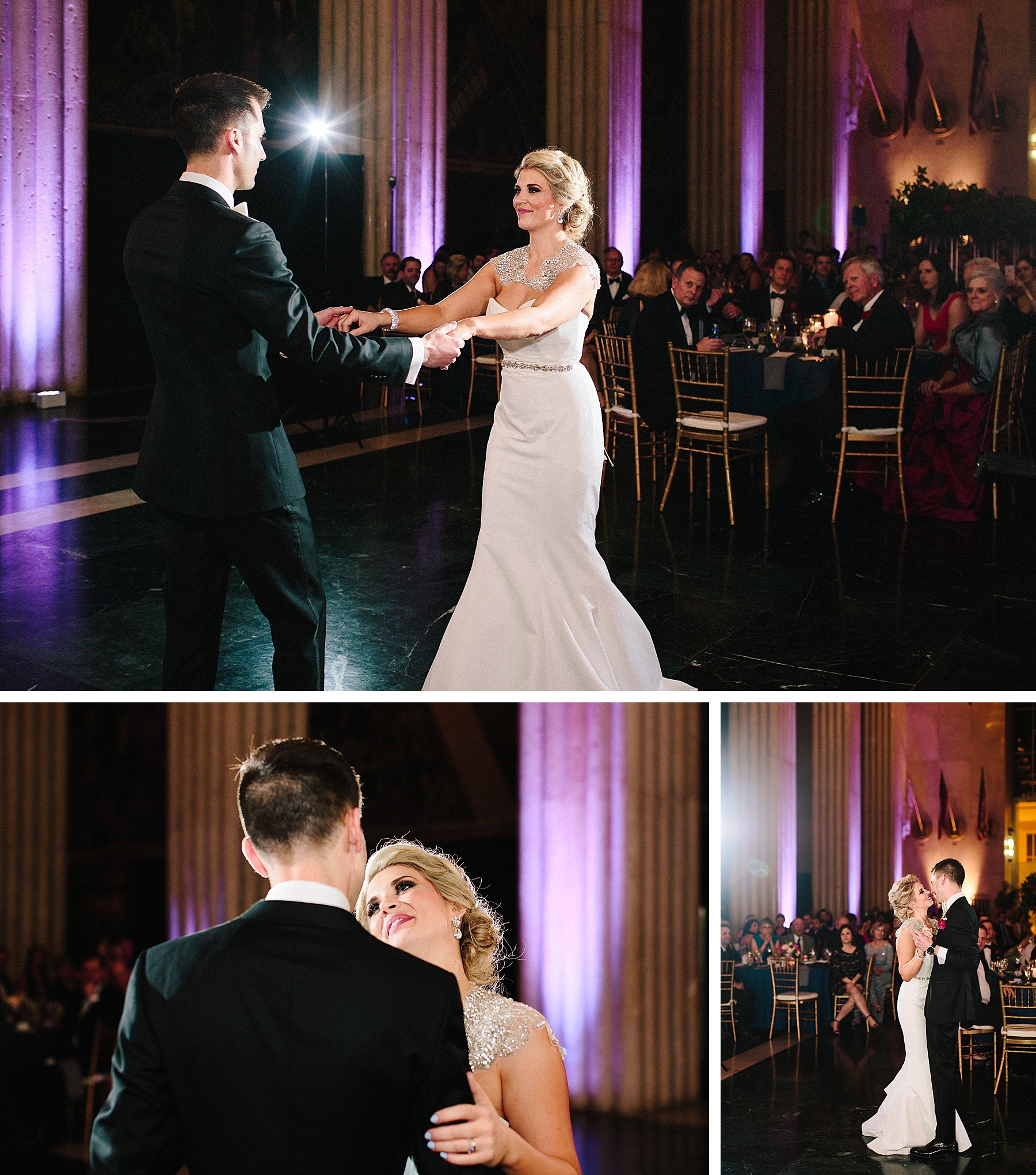 Bride and Groom first dance at Texas Hall of State wedding in Dallas