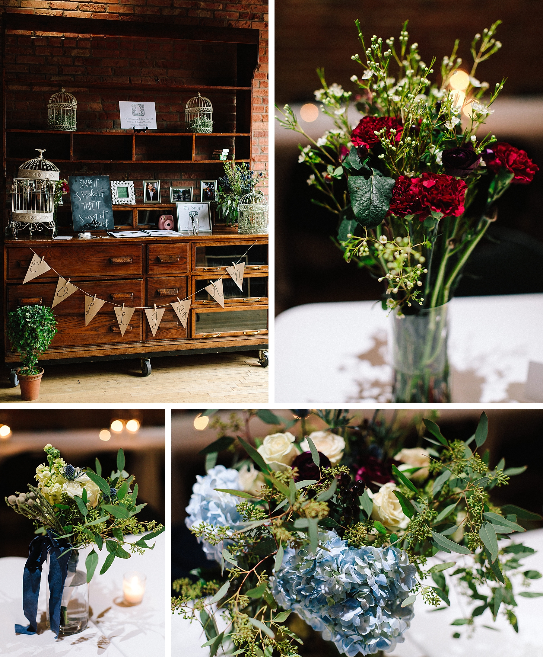 DIY reception floral at Event 1013