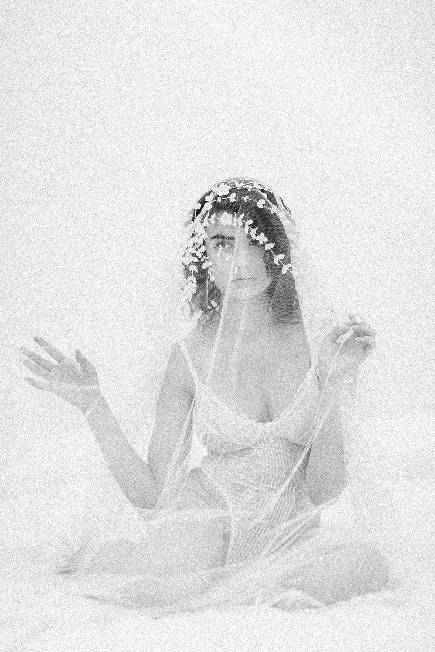 Fine art bridal veil
