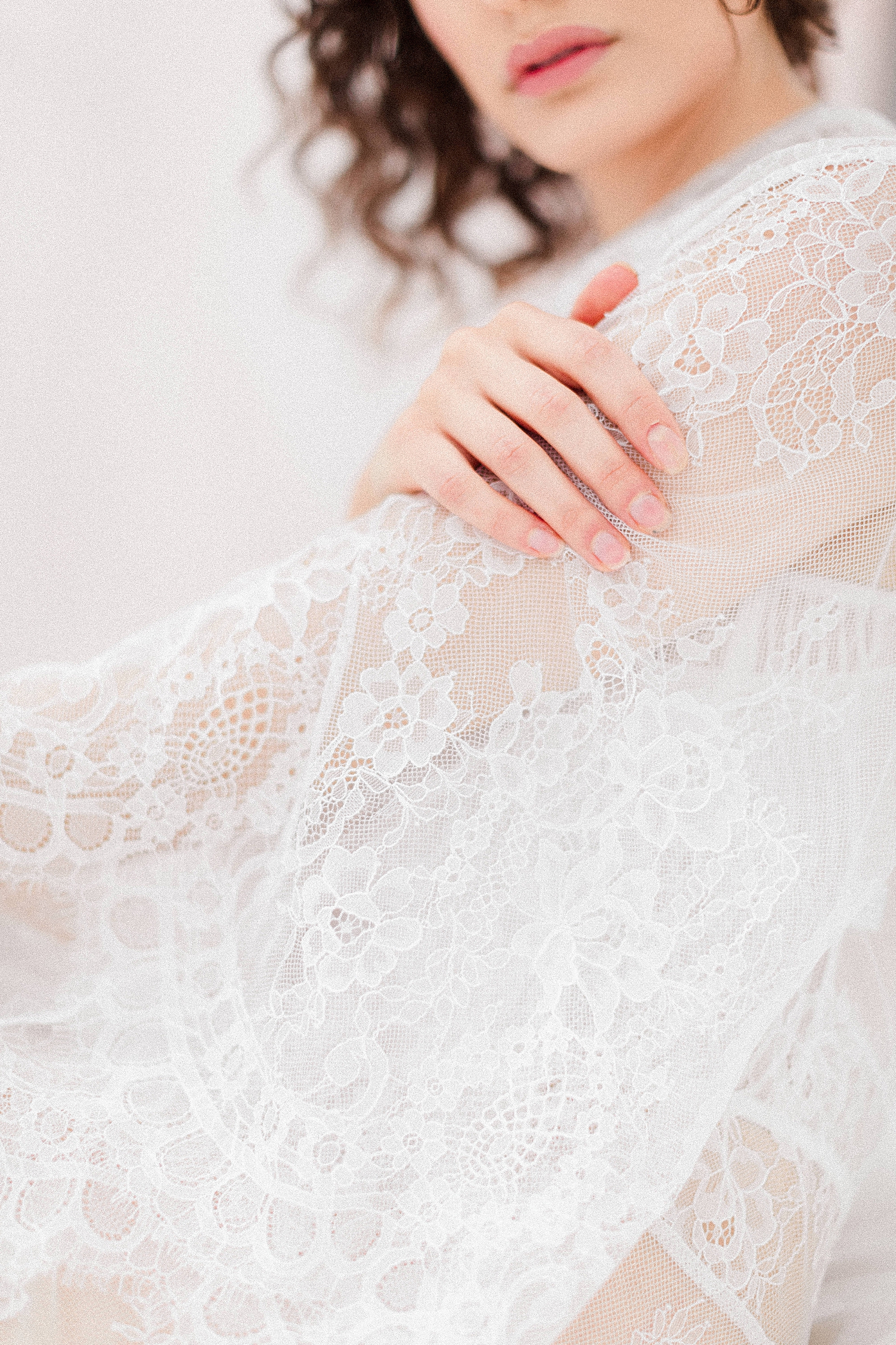 Bridal Boudoir lace robe