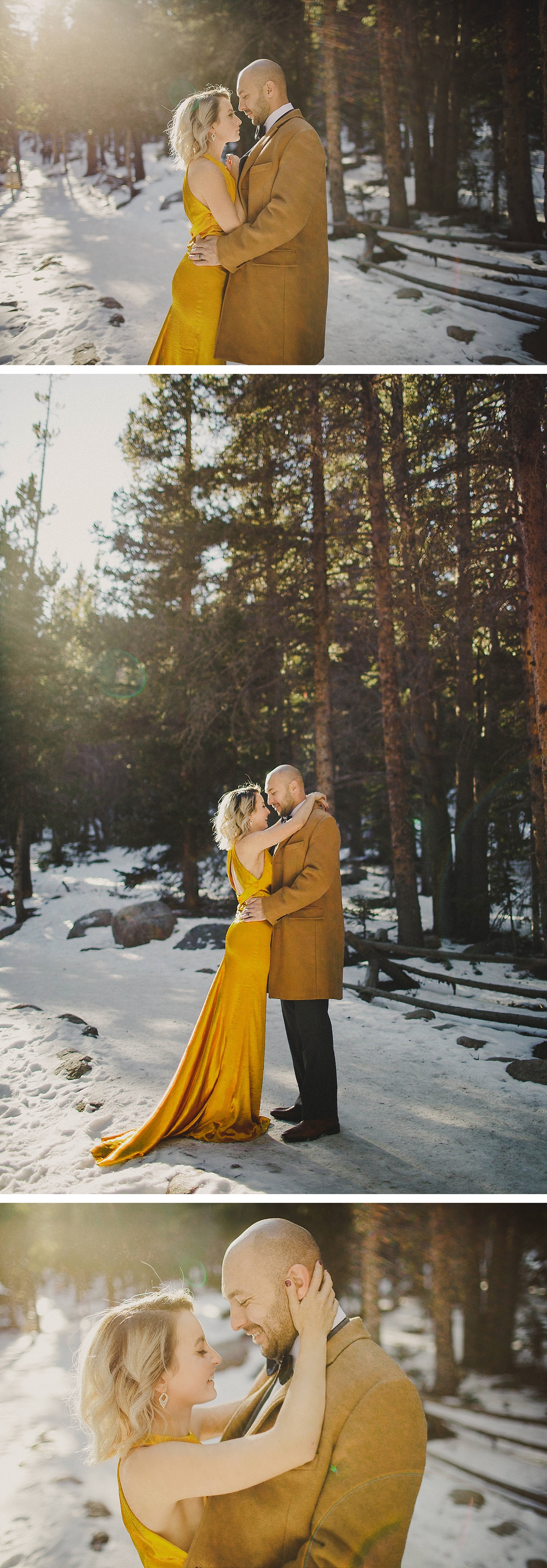 Rocky Mountain National Park gold dress