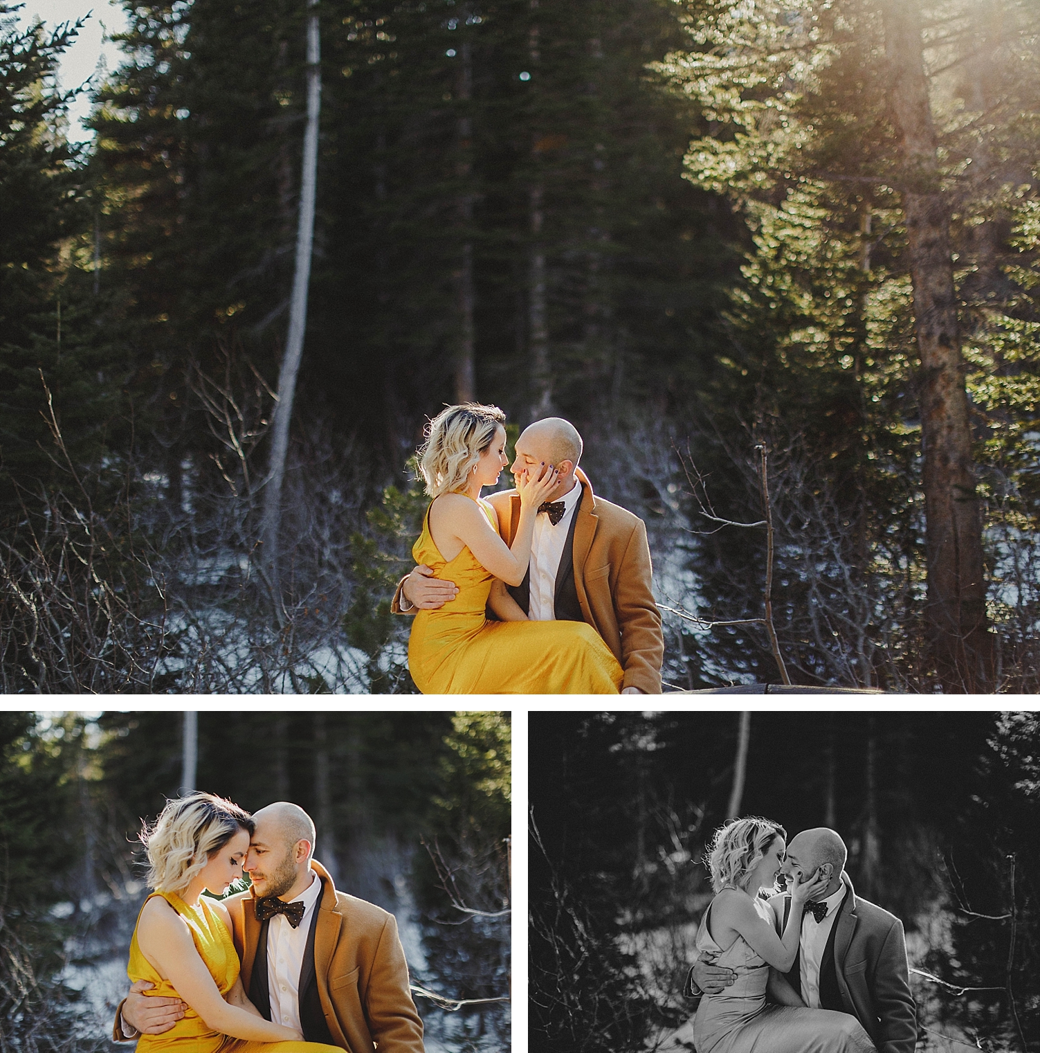 Rocky Mountain National Park Bear Lake couple photoshoot