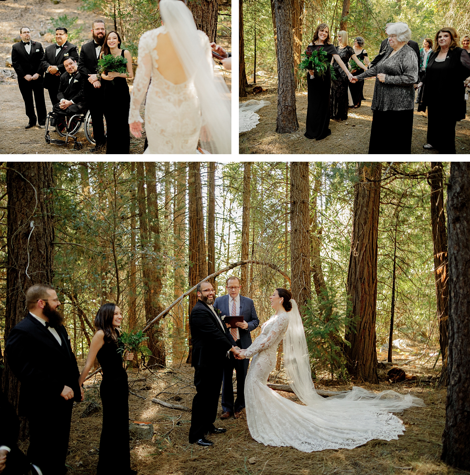Yosemite Wedding forest ceremony national park