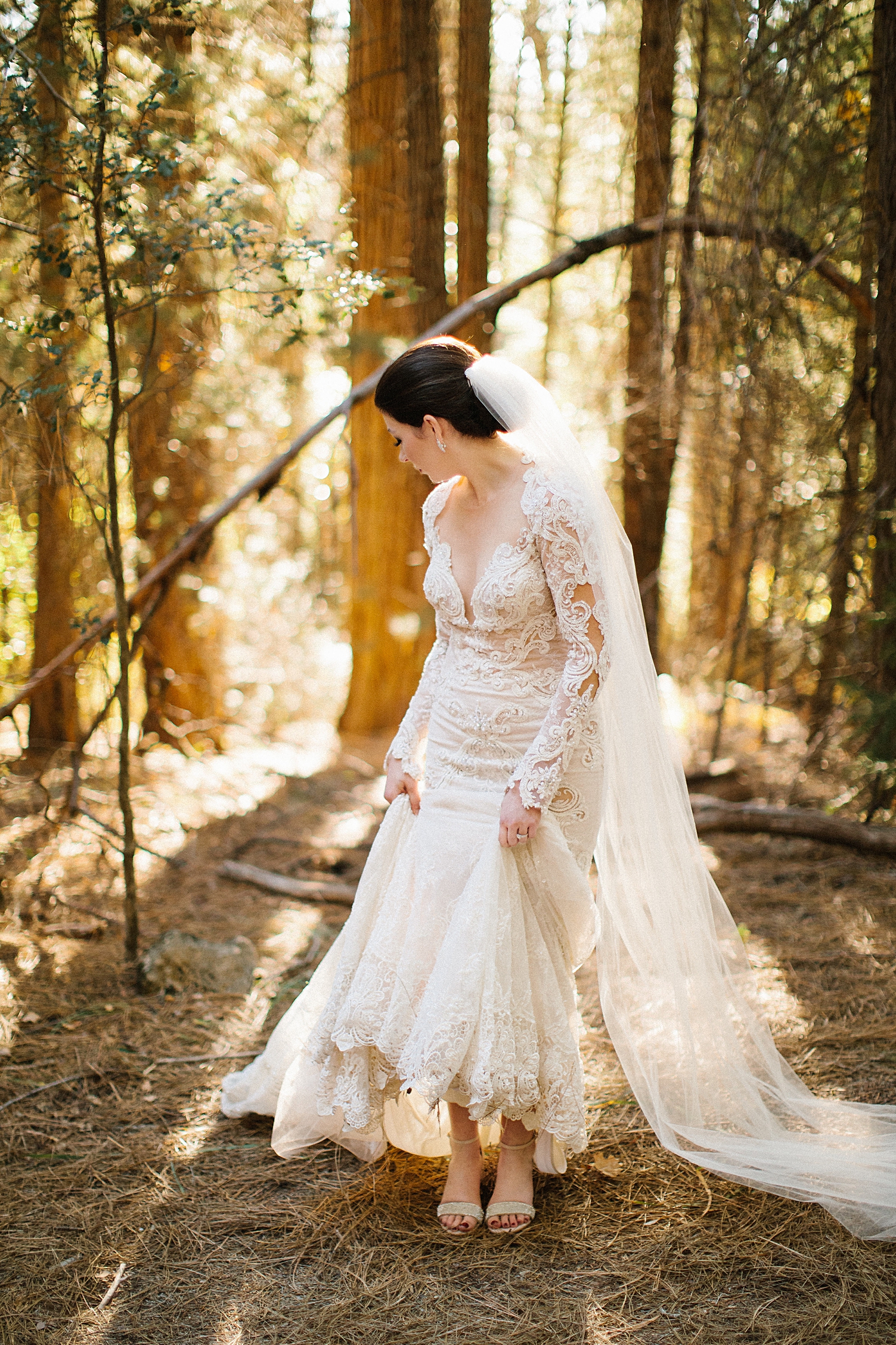 Yosemite Wedding bride dress