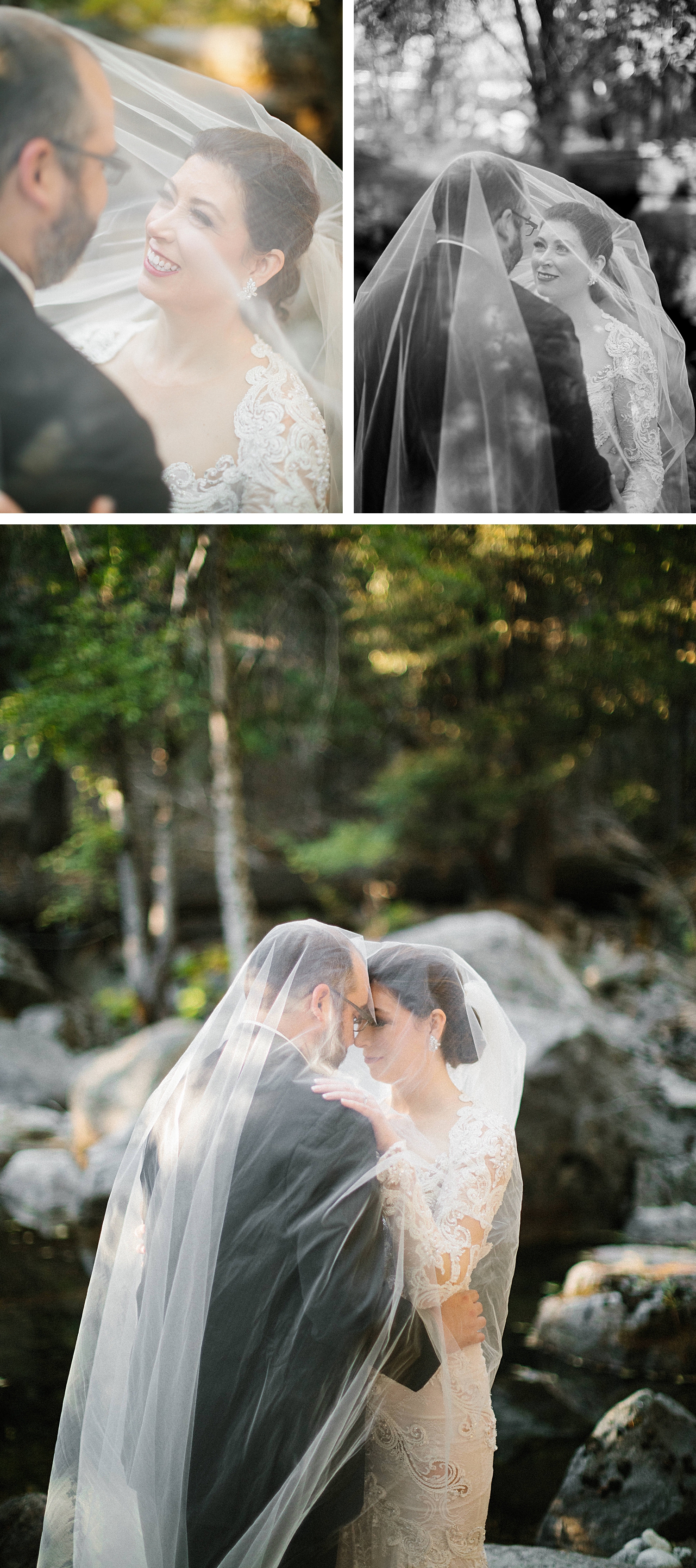 Yosemite Wedding veil forest