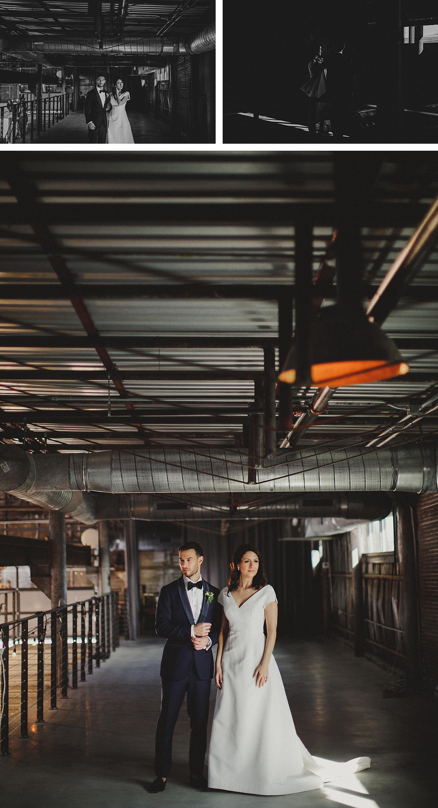 stylish modern industrial wedding couple 