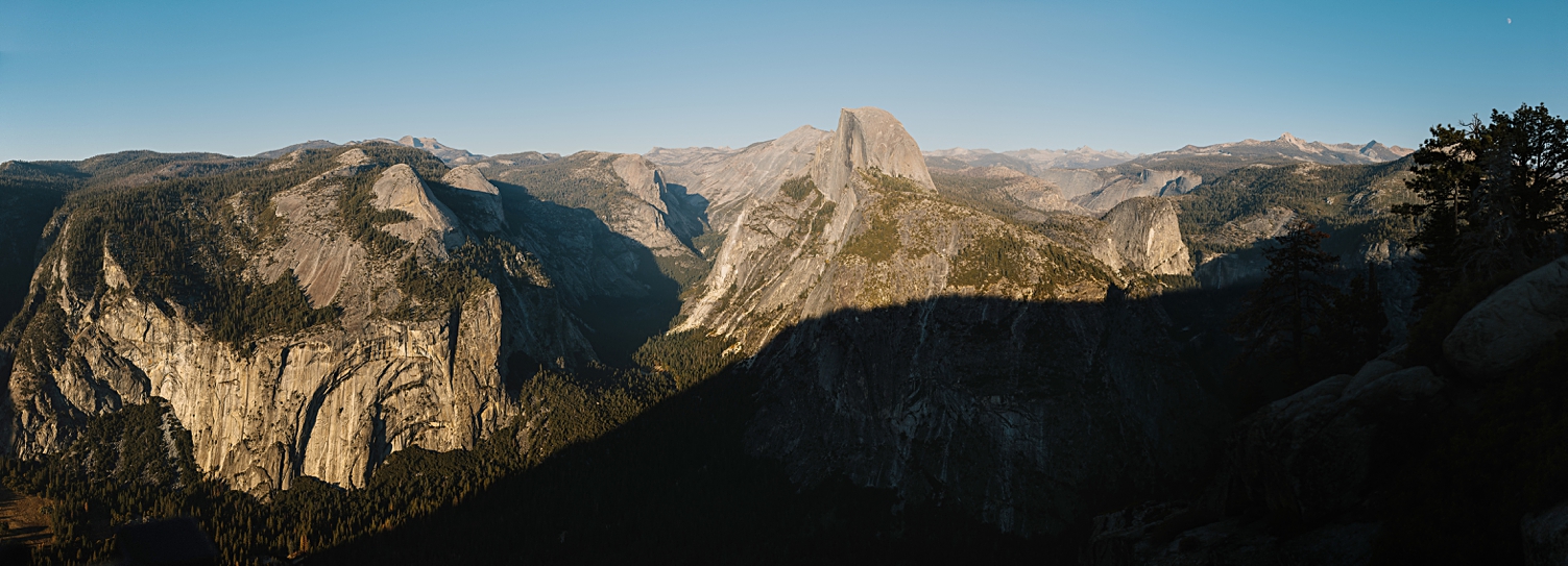 Glacier point Yosemite landscape view of half dome