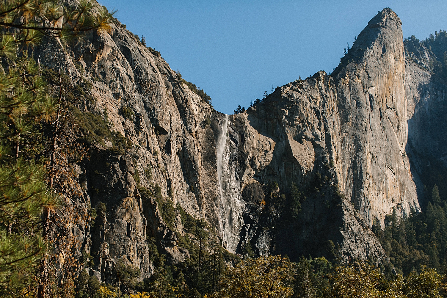 Yosemite elopement photographer wedding water falls