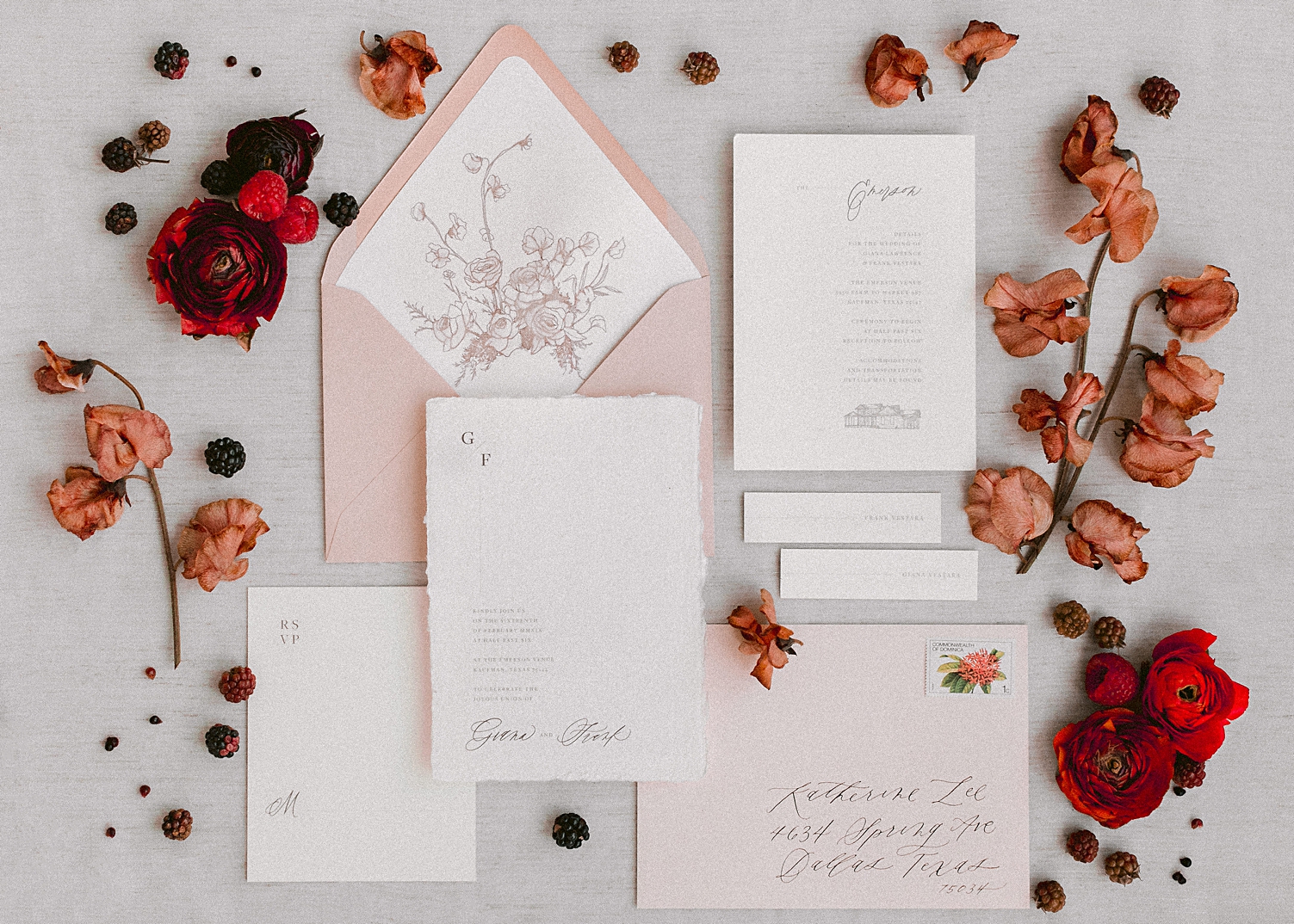 Sarah Ann Design Layflat wedding invitations