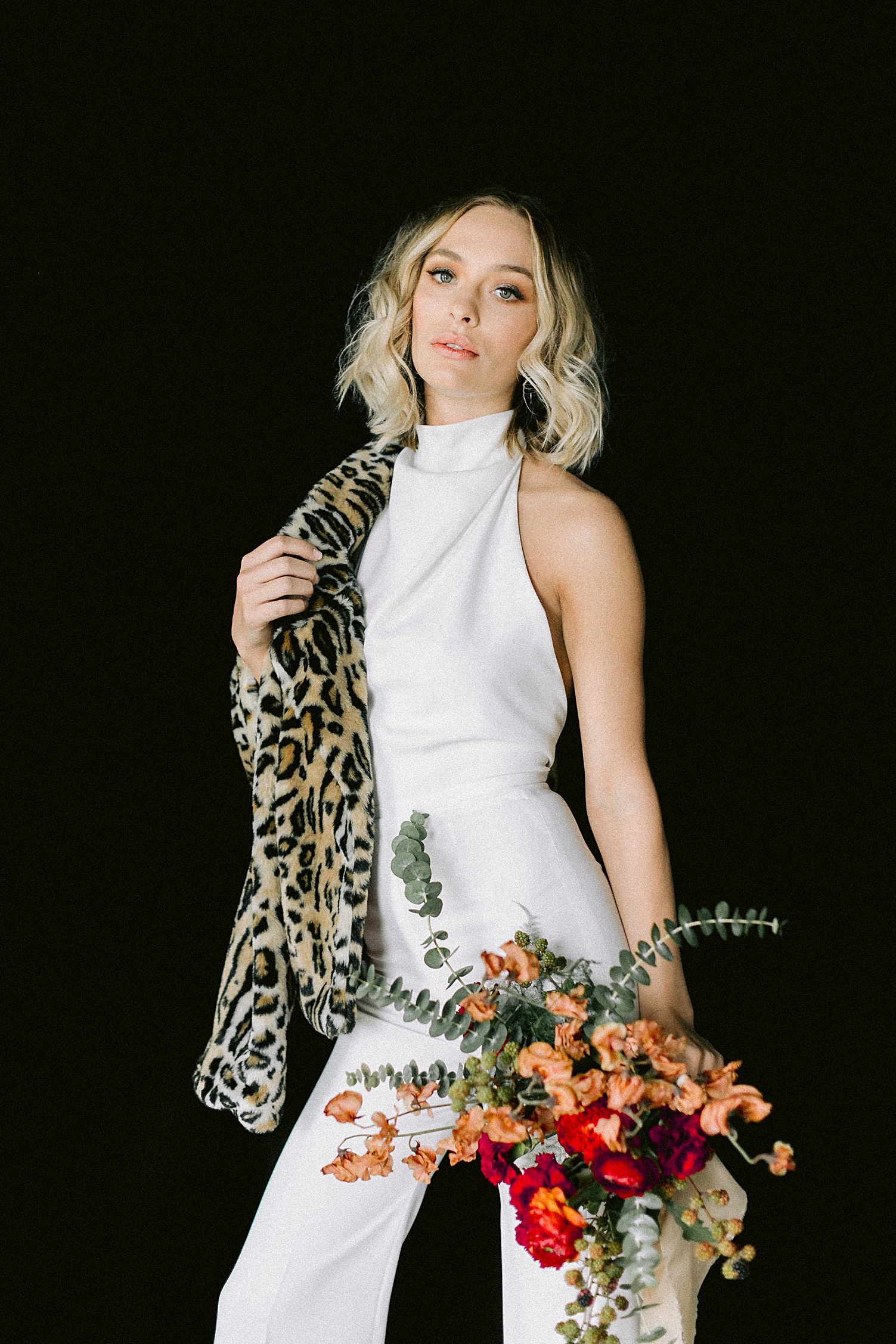 Leopard bride wedding style modern