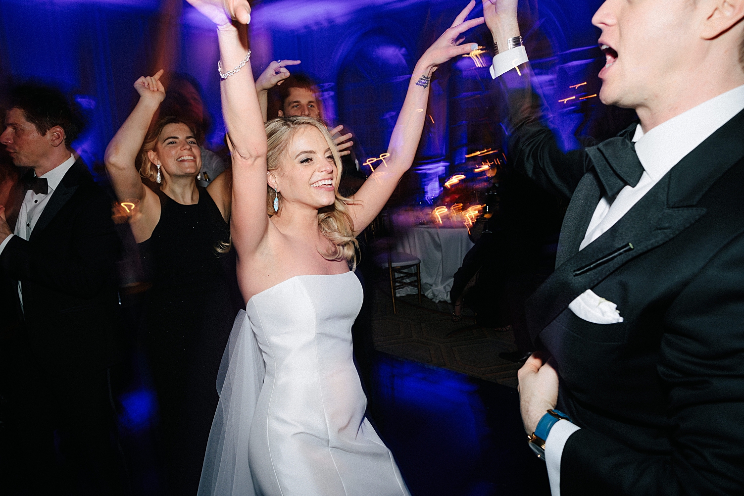 bride dancing at wedding reception party