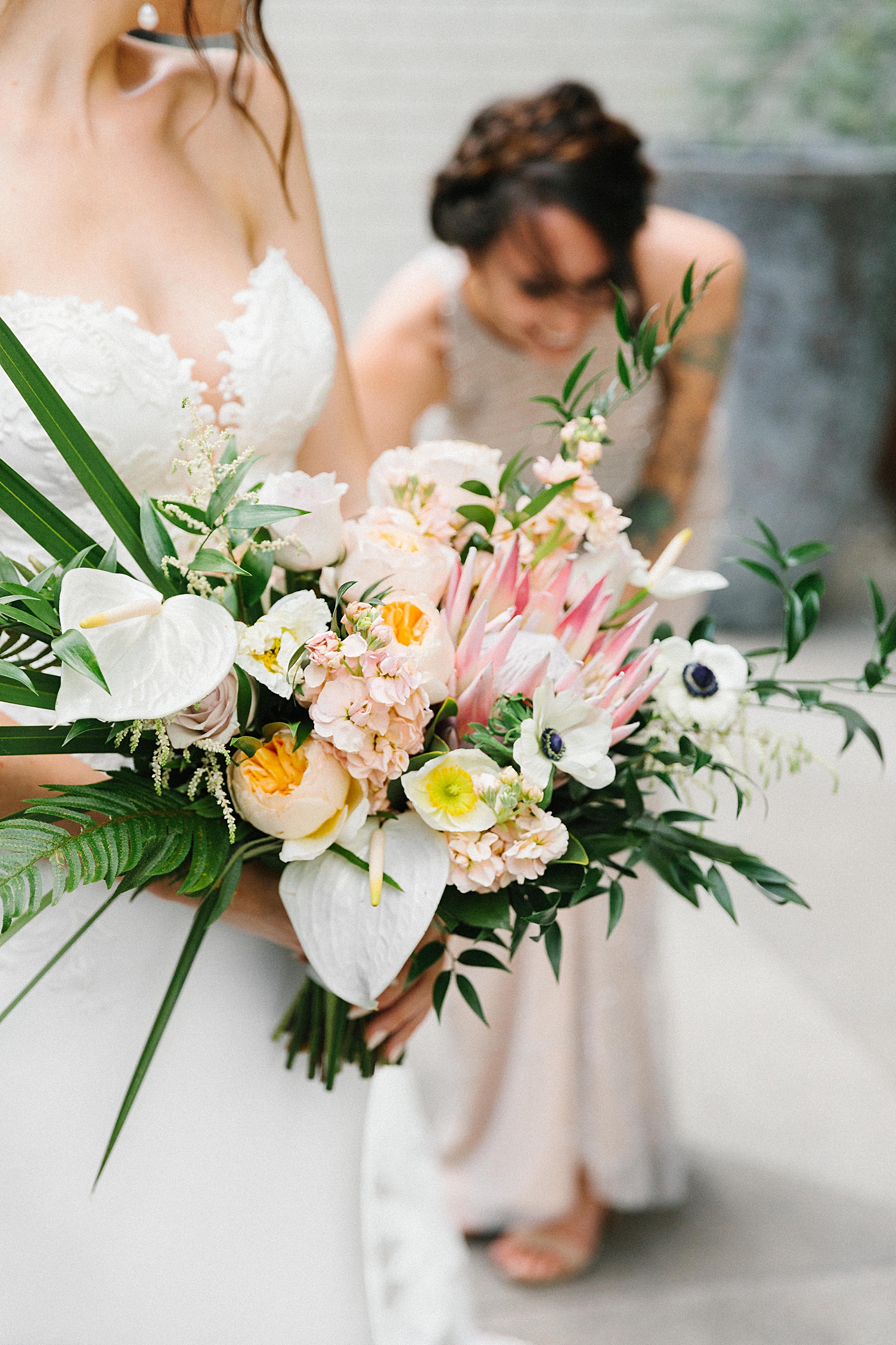 tropical bridal bouquet design