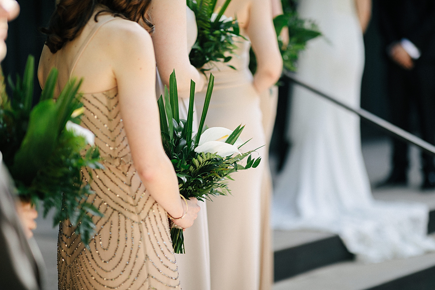 bridesmaids bouquet palm