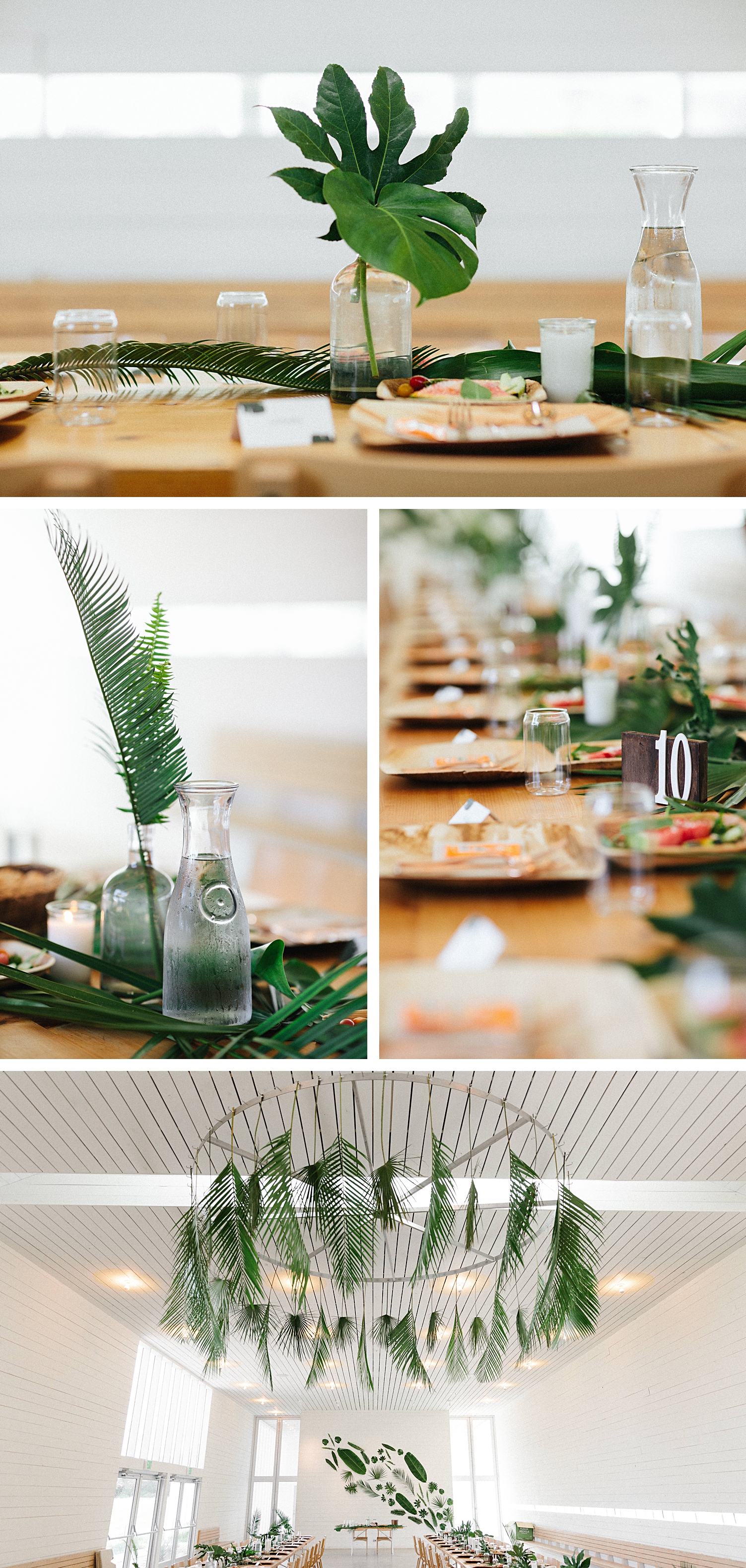 prospect house wedding tropical reception table