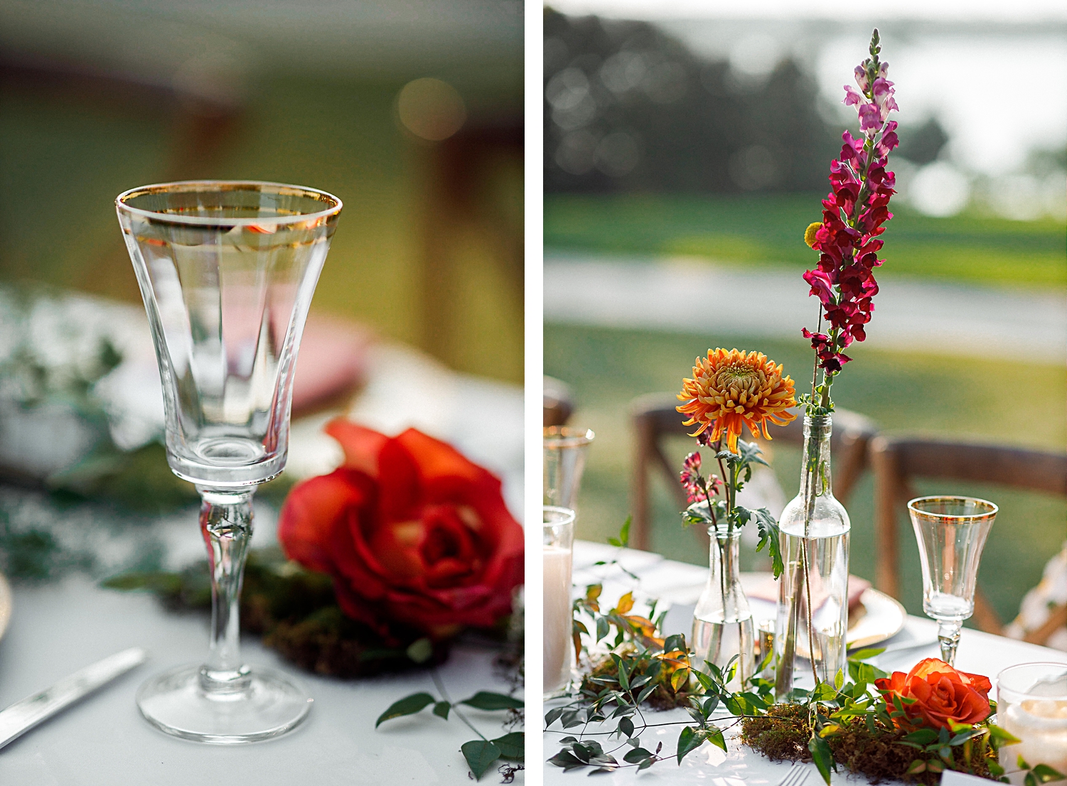 colorful wedding reception table decor dallas arboretum outdoor
