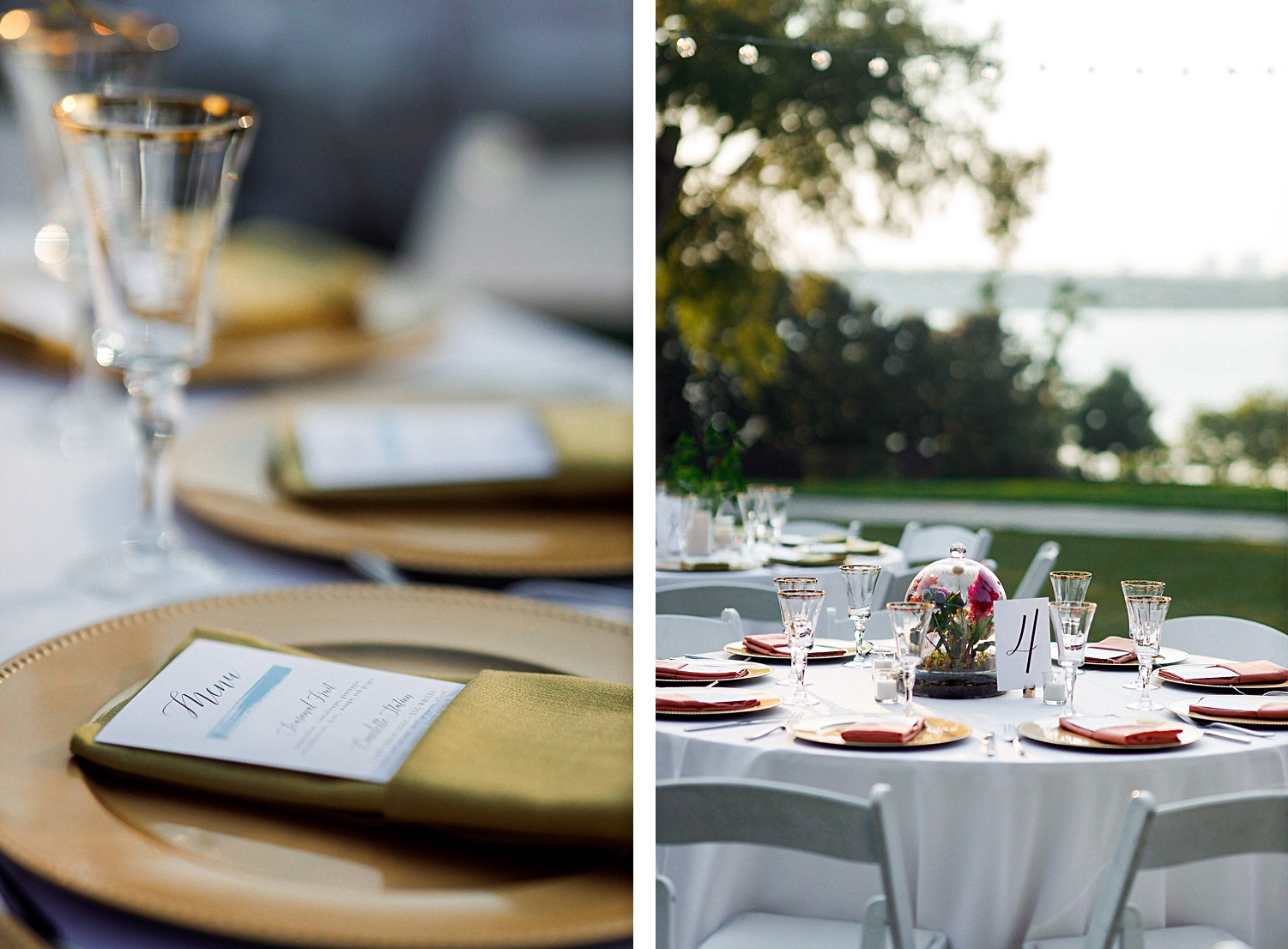 colorful wedding reception table dallas arboretum outdoor place setting decor