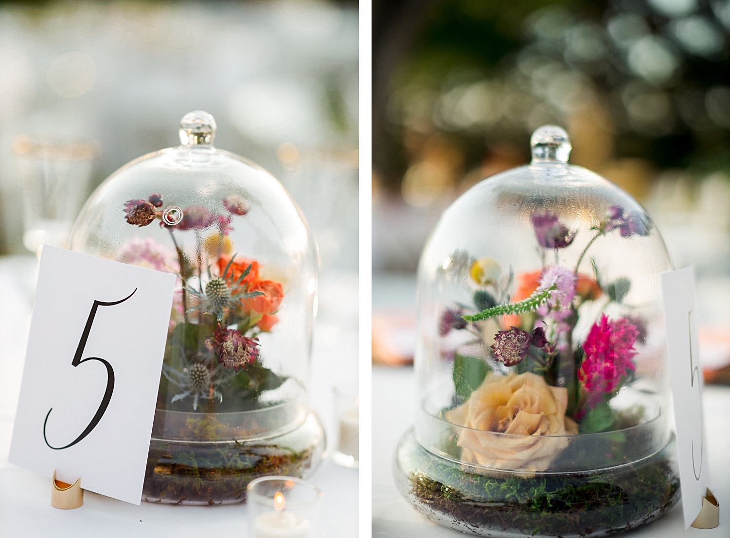 wedding reception table floral centerpiece