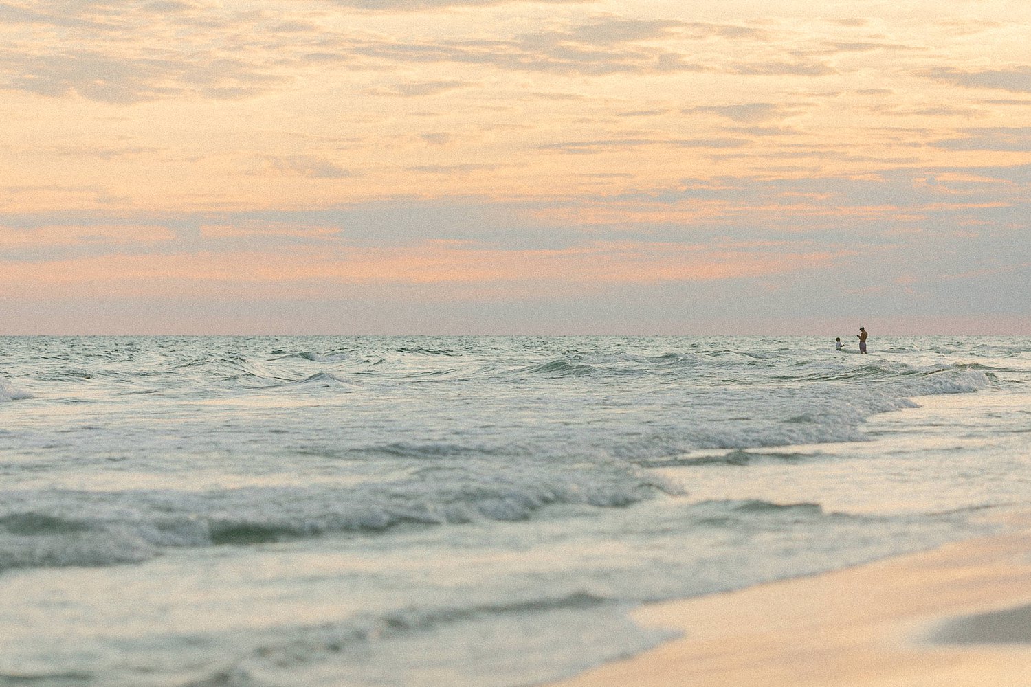 Florida sea beach at sunset