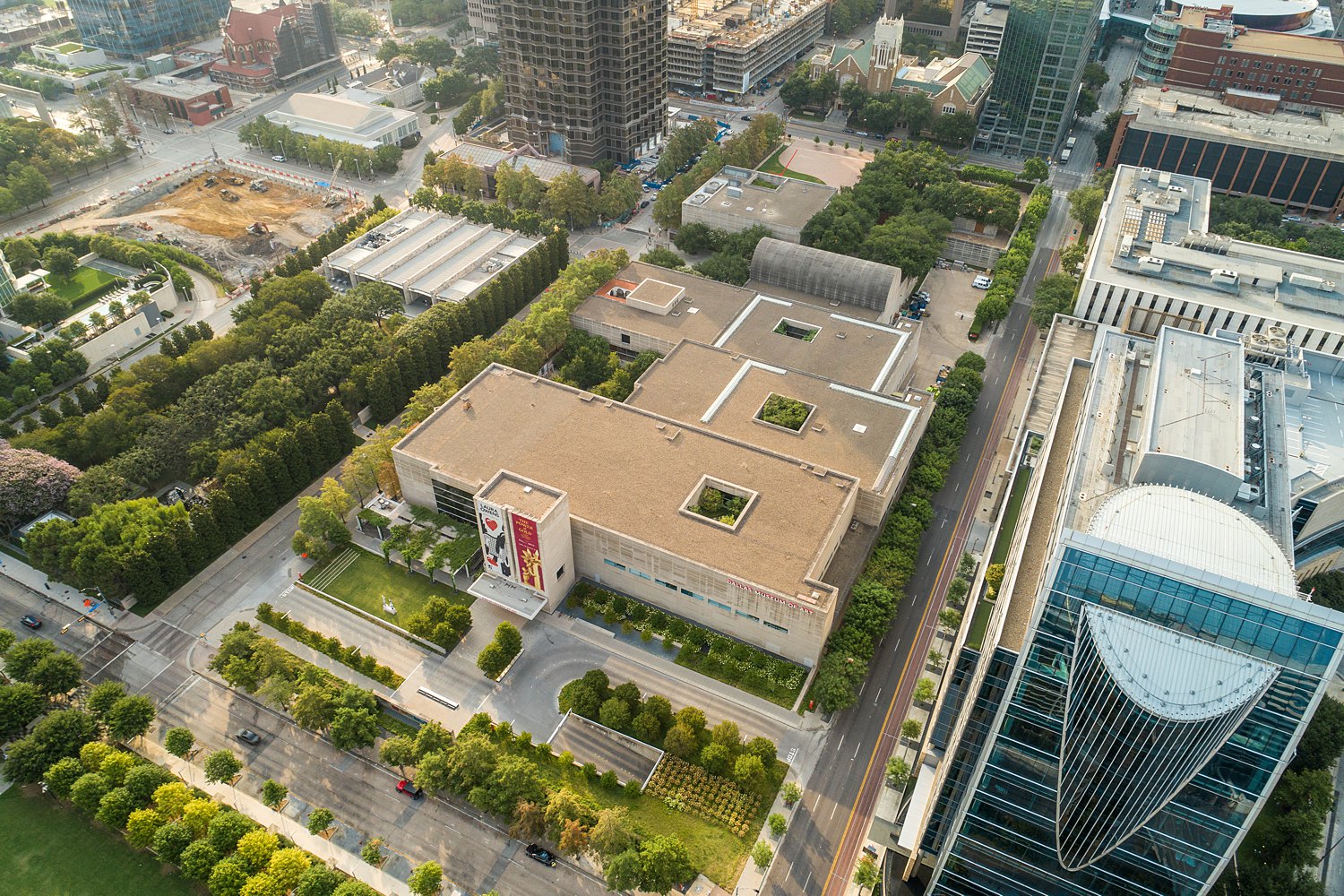 Aerial view of Dallas Museum of Art
