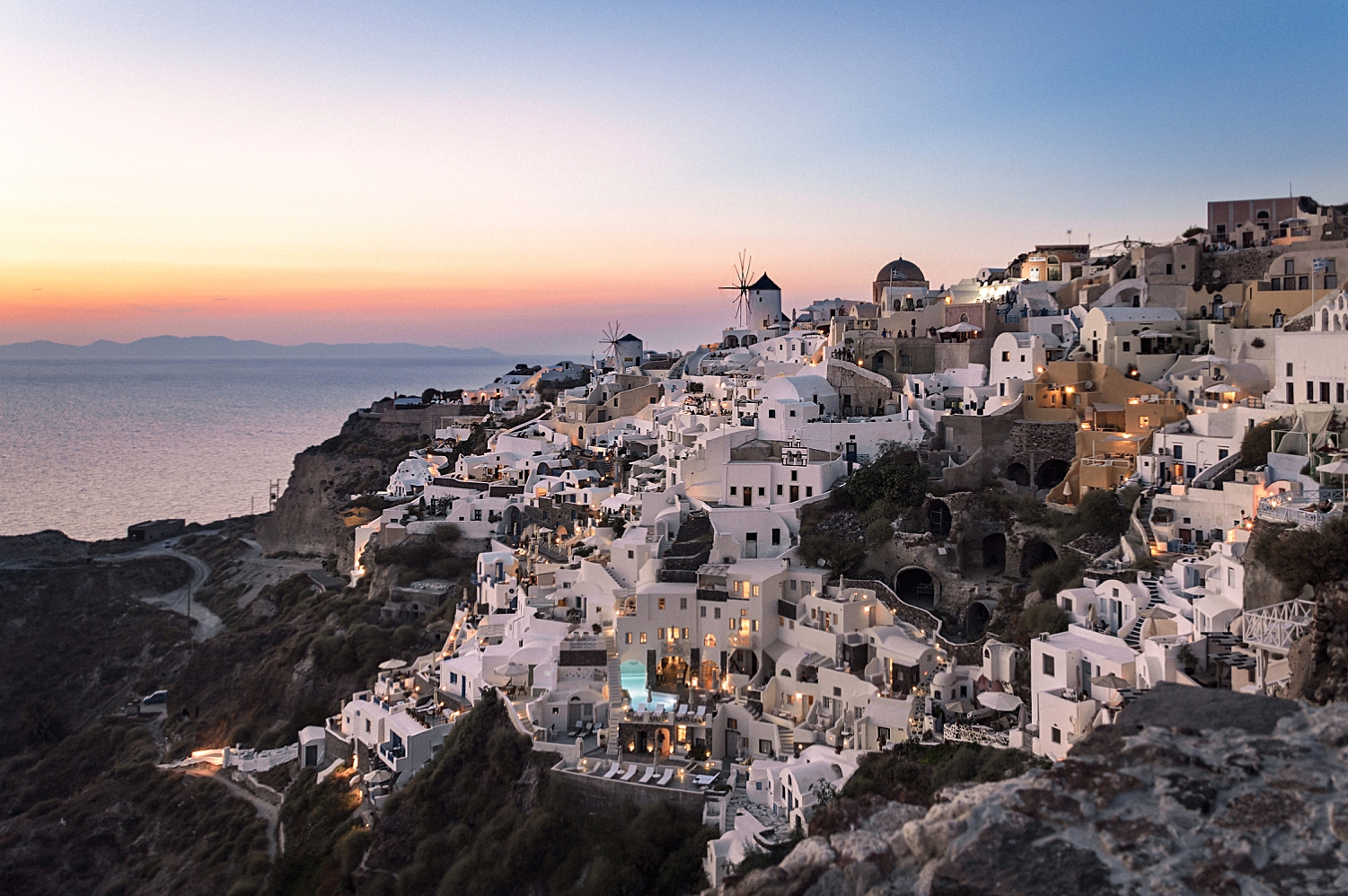 Santorini Sunset village landscape greece wedding venues