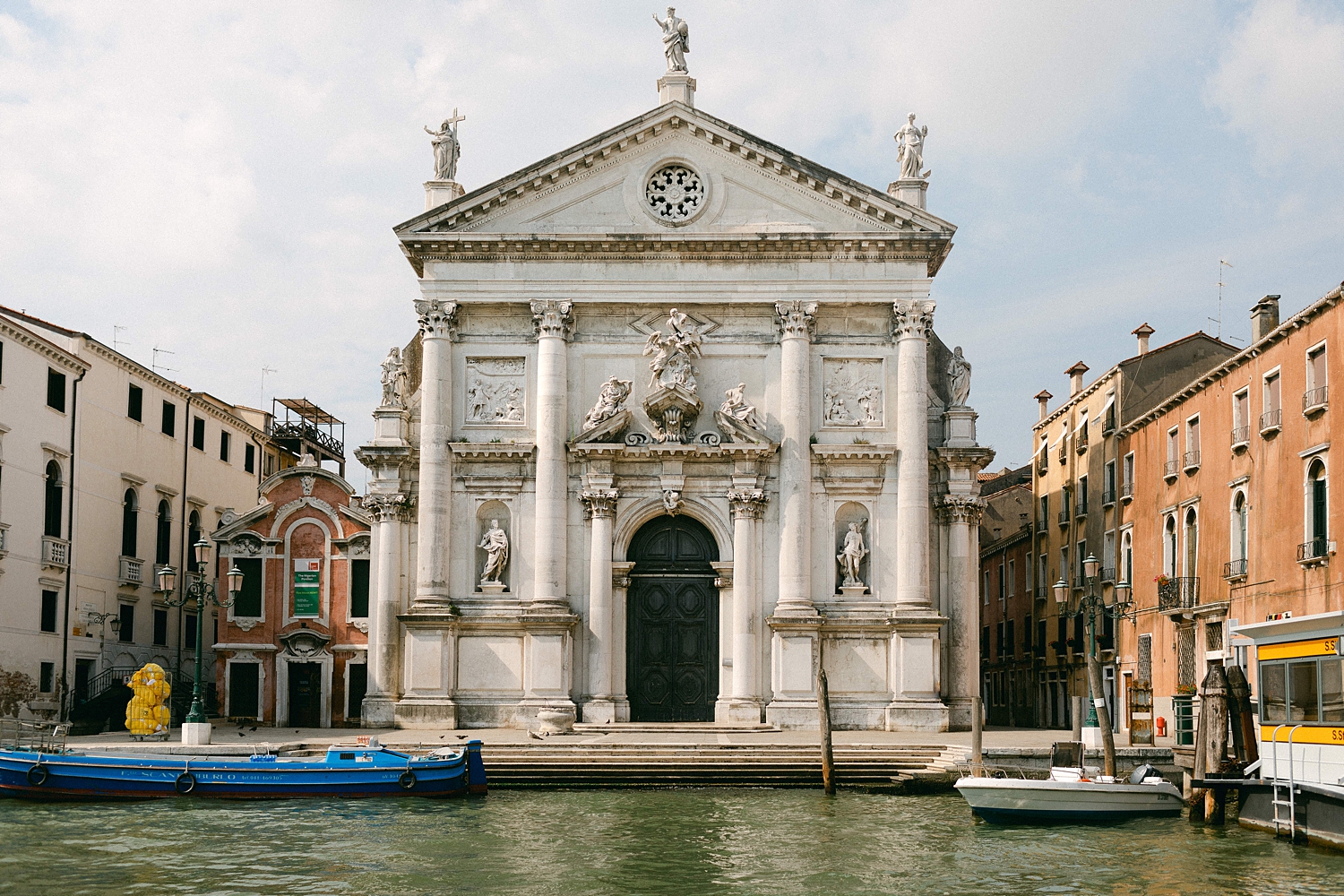 Venice Grand Canal CHURCH OF SAN STAE facade white