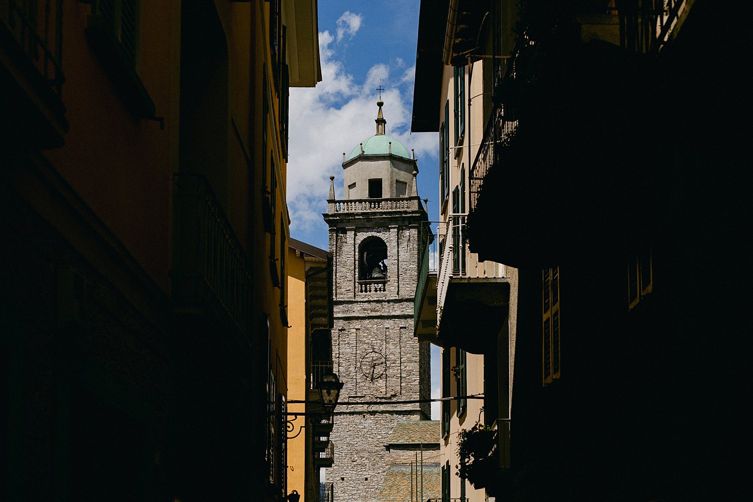 Bellagio Italy Church tower Lake Como